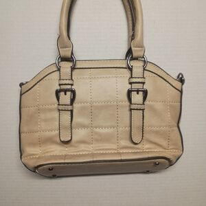 Chic Beige Quilted Satchel